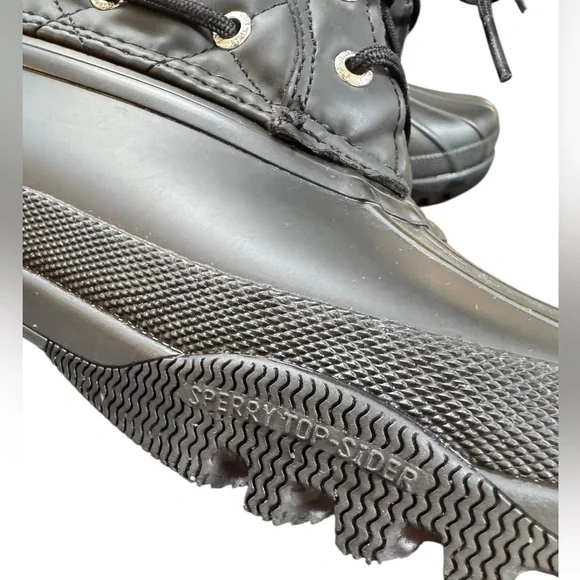 Sperry Topsider Gosling Insulated Black Rubber  Boots Women’s Size 8 - Picture 7 of 12